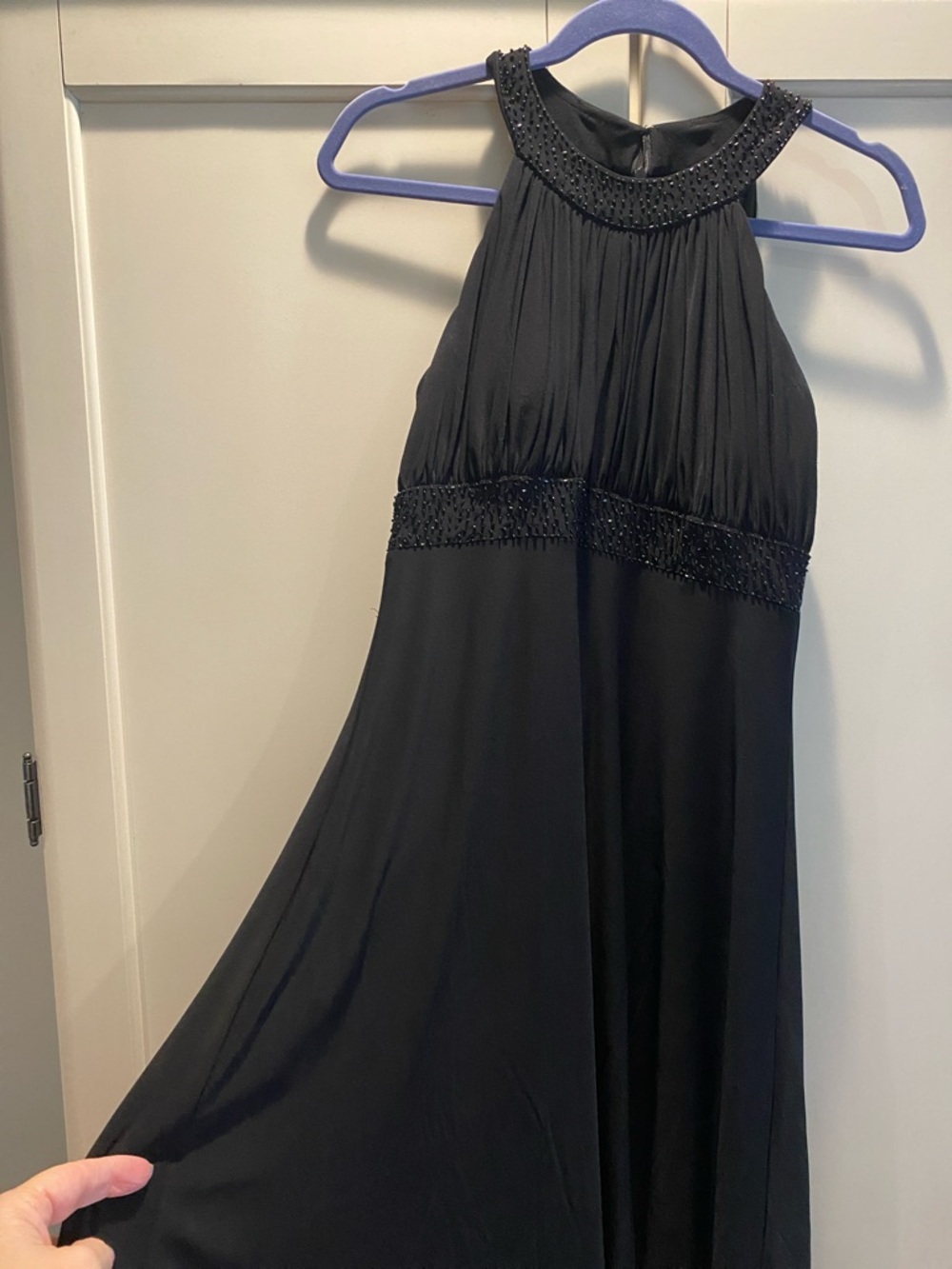 Jessica Howard Black Beaded Halter Dress - Picture 4 of 5